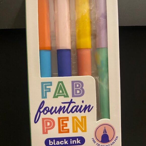 ooly: FAB FOUNTAIN PEN * Black ink* *Set of 4* - Picture 1 of 6